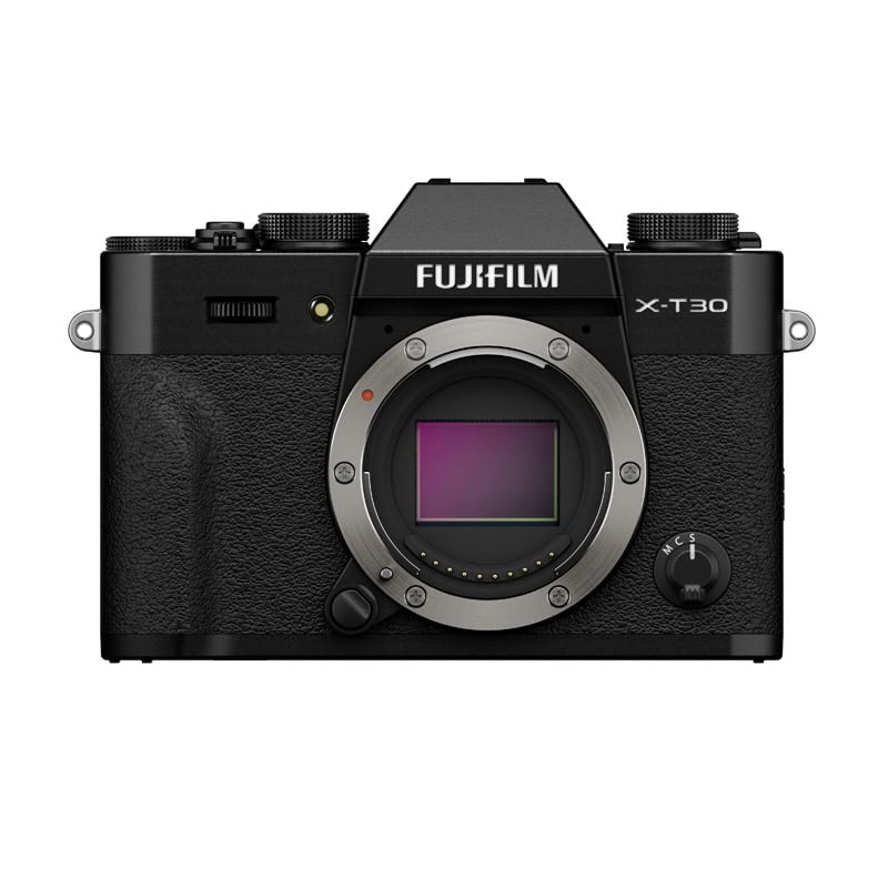 Fujifilm X-T30 III Gehäuse schwarz, spiegellose Kamera ohne Objektiv.